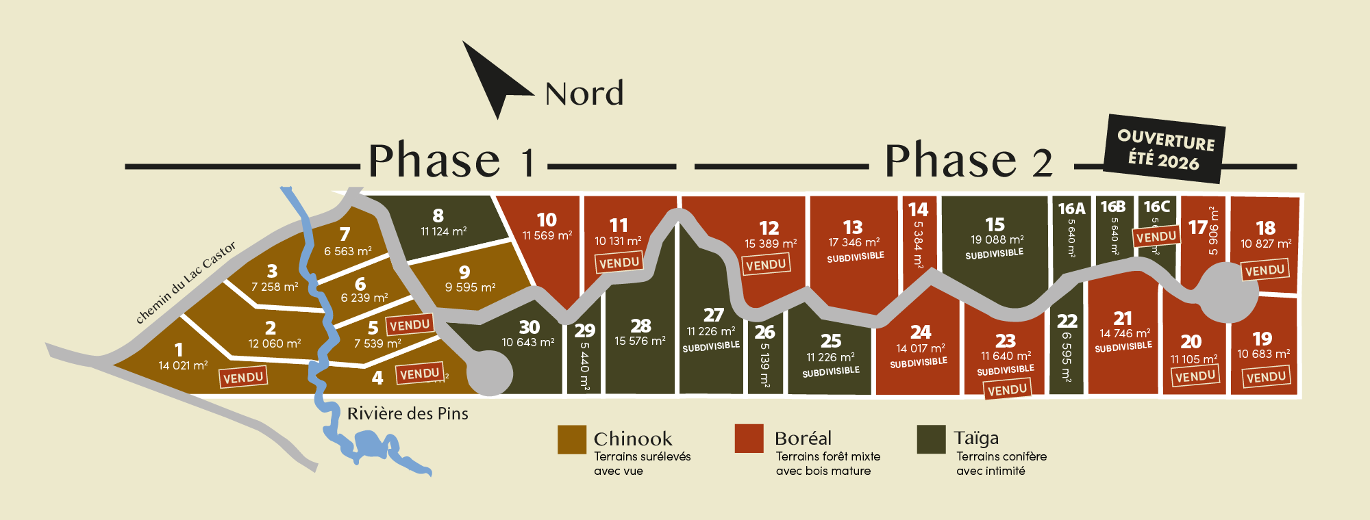 carte rivière des pins