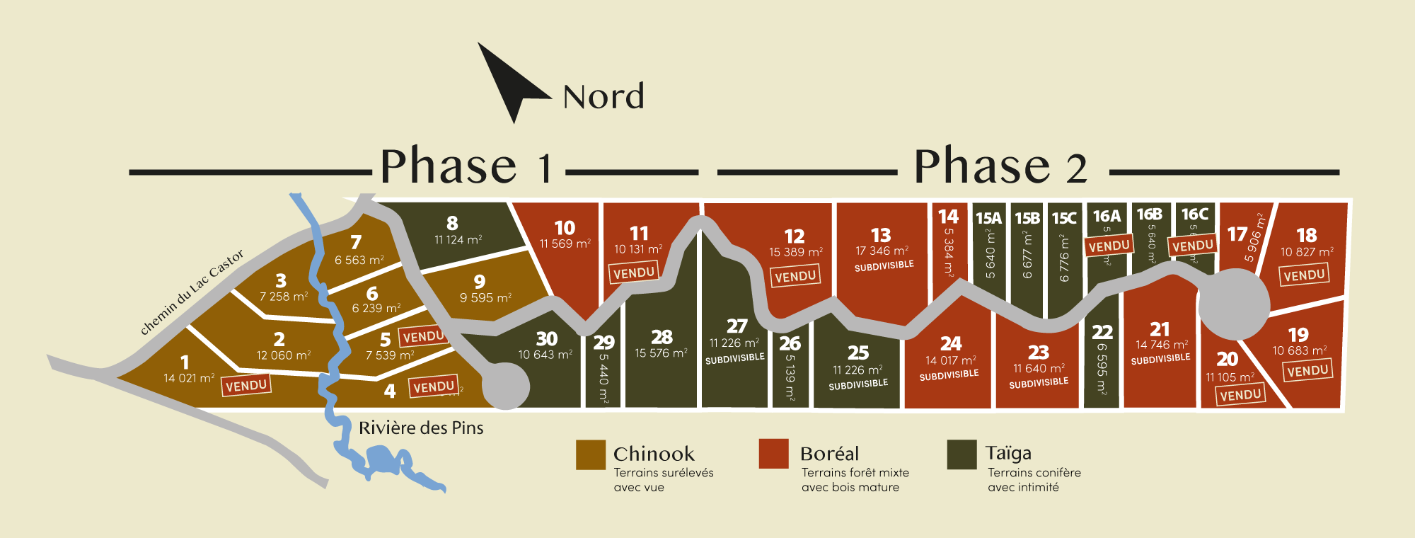 carte rivière des pins